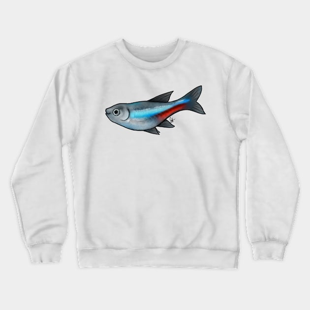 Fish - Tetras - Neon Tetra Crewneck Sweatshirt by Jen's Dogs Custom Gifts and Designs